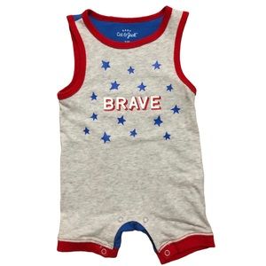 Patriotic BRAVE Romper
